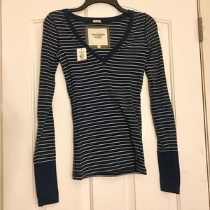 Abercrombie and Fitch Stretch Stripe Sweater MED